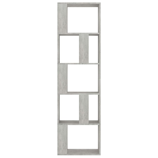 Boekenkast/kamerscherm 45x24x159 cm bewerkt hout betongrijs MeubelReus