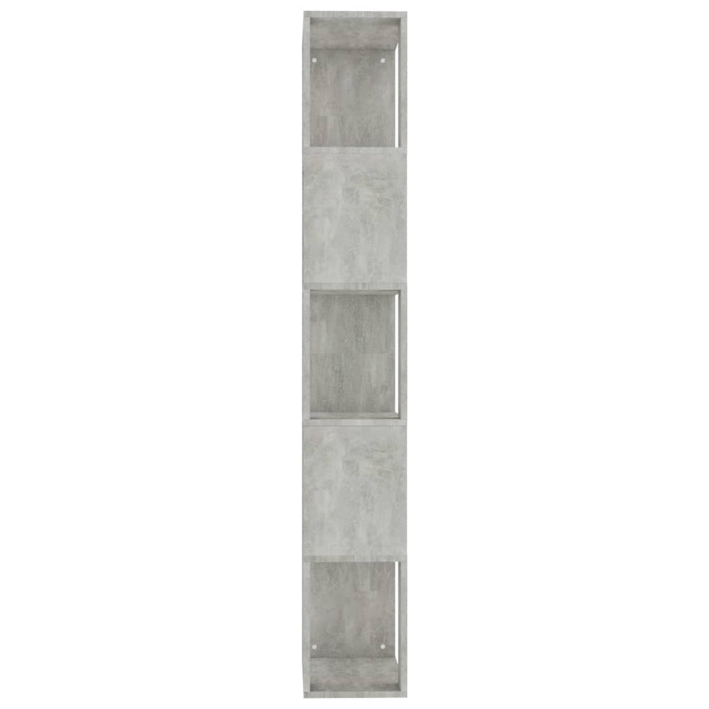 Boekenkast/kamerscherm 45x24x159 cm bewerkt hout betongrijs MeubelReus