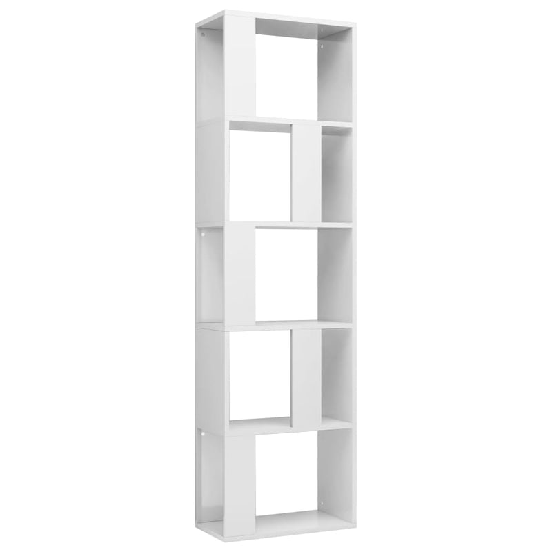 Boekenkast/kamerscherm 45x24x159 cm bewerkt hout hoogglans wit MeubelReus