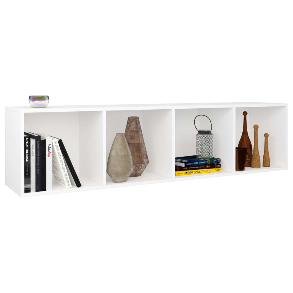 Boekenkast/tv-meubel 36x30x143 cm bewerkt hout wit MeubelReus