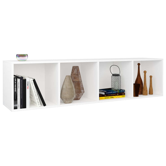 Boekenkast/tv-meubel 36x30x143 cm bewerkt hout wit MeubelReus