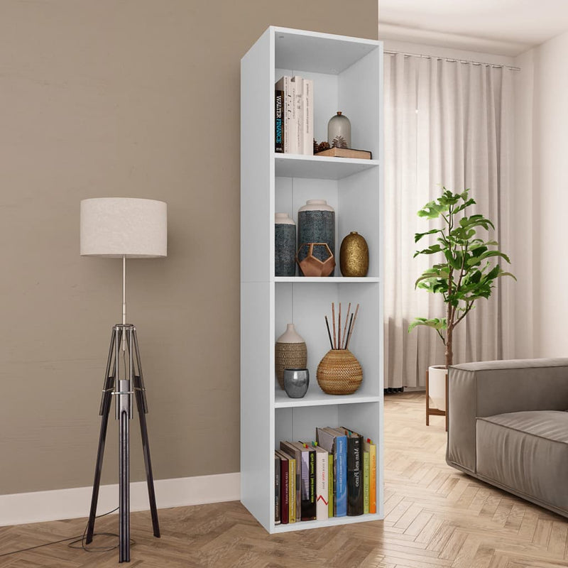Boekenkast/tv-meubel 36x30x143 cm bewerkt hout wit MeubelReus