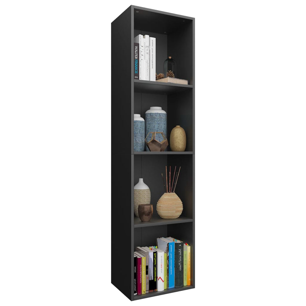Boekenkast/tv-meubel 36x30x143 cm bewerkt hout zwart MeubelReus