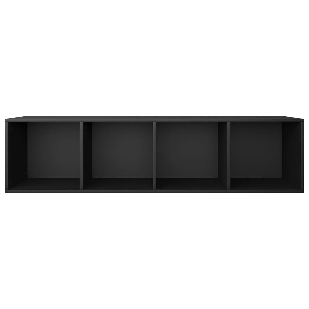 Boekenkast/tv-meubel 36x30x143 cm bewerkt hout zwart MeubelReus
