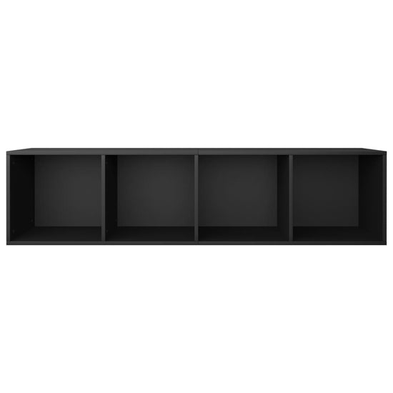 Boekenkast/tv-meubel 36x30x143 cm bewerkt hout zwart MeubelReus