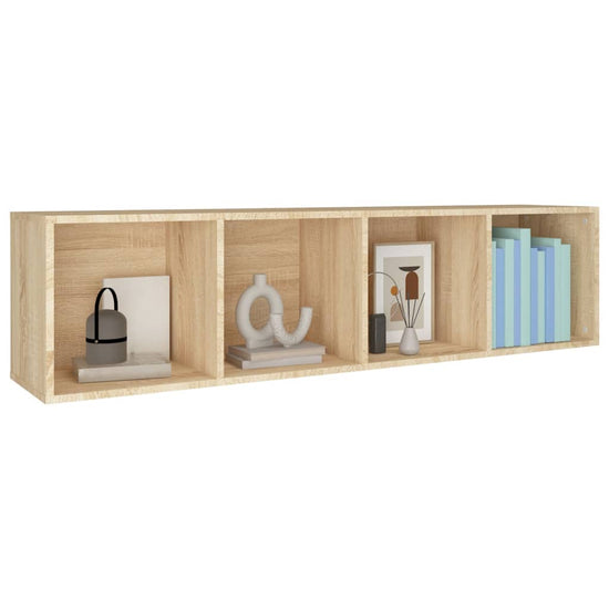 Boekenkast/tv-meubel 36x30x143cm bewerkt hout sonoma eikenkleur MeubelReus