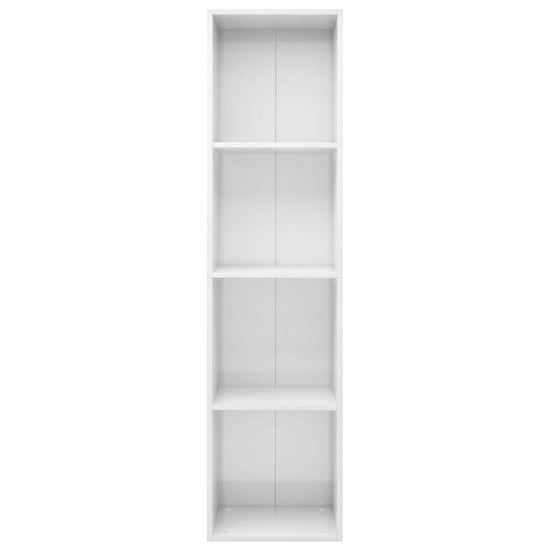 Boekenkast/tv-meubel 36x30x143 cm bewerkt hout hoogglans wit MeubelReus