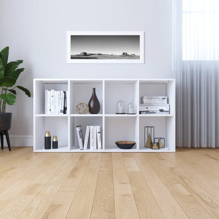 Boekenkast/dressoir 66x30x130 cm bewerkt hout wit MeubelReus