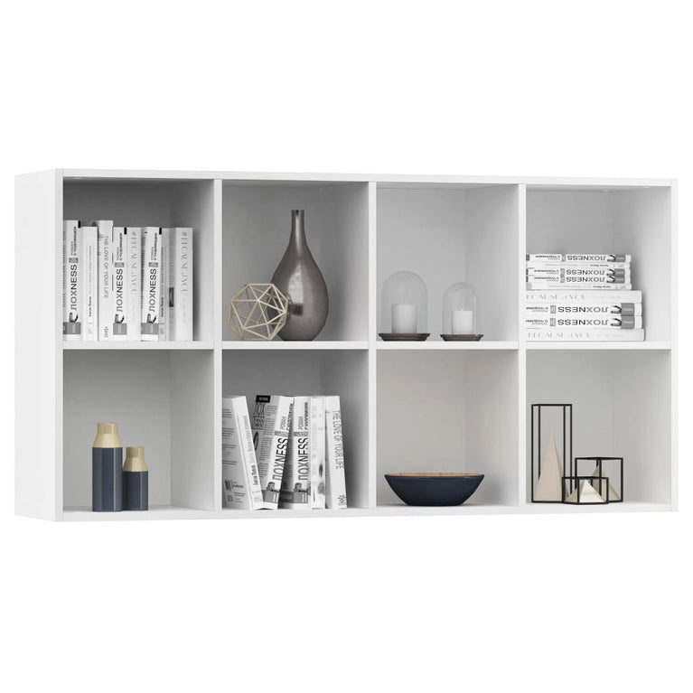Boekenkast/dressoir 66x30x130 cm bewerkt hout wit MeubelReus