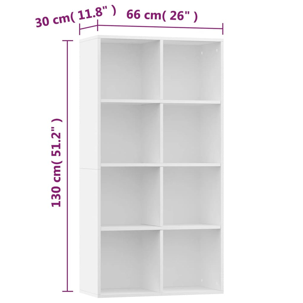 Boekenkast/dressoir 66x30x130 cm bewerkt hout wit MeubelReus