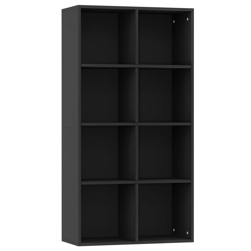 Boekenkast/dressoir 66x30x130 cm bewerkt hout zwart