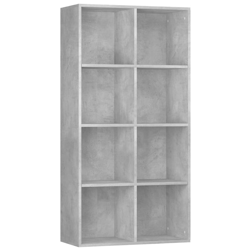 Boekenkast/dressoir 66x30x130 cm bewerkt hout betongrijs MeubelReus