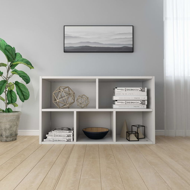 Boekenkast/dressoir 50x25x80 cm spaanplaat wit MeubelReus