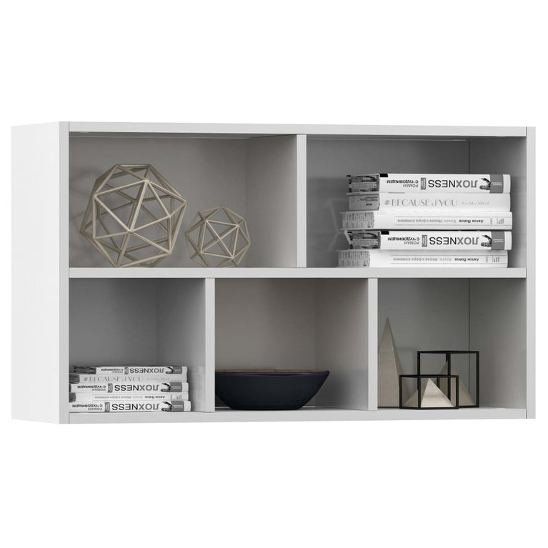 Boekenkast/dressoir 50x25x80 cm spaanplaat wit MeubelReus