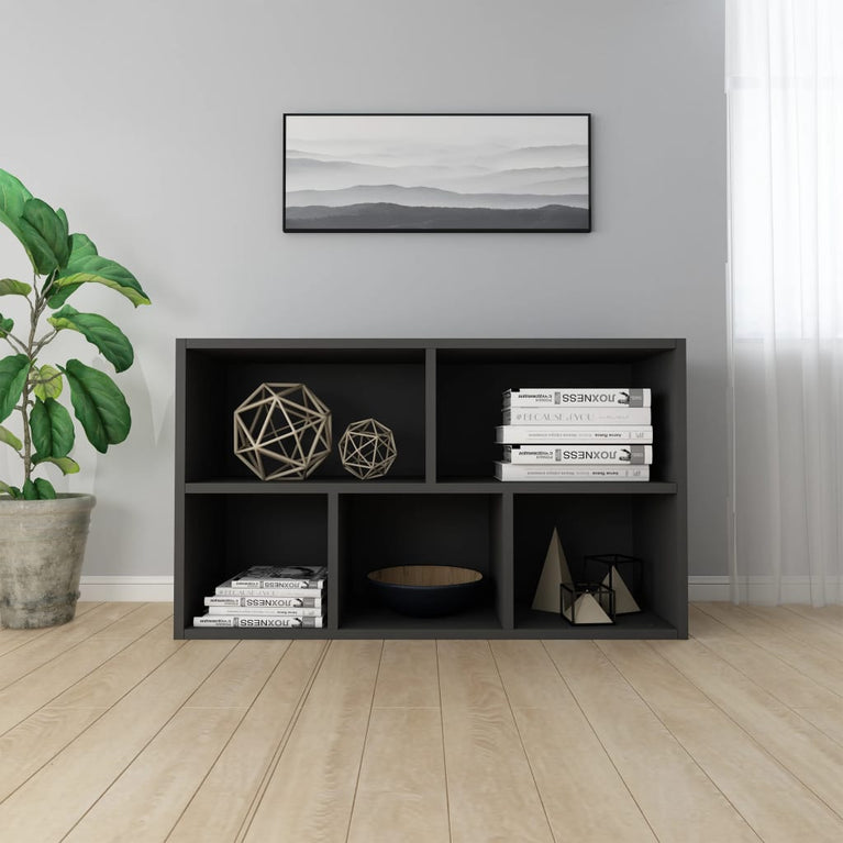 Boekenkast/dressoir 50x25x80 cm spaanplaat zwart