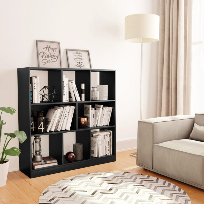 Boekenkast 97,5x29,5x100 cm bewerkt hout zwart MeubelReus