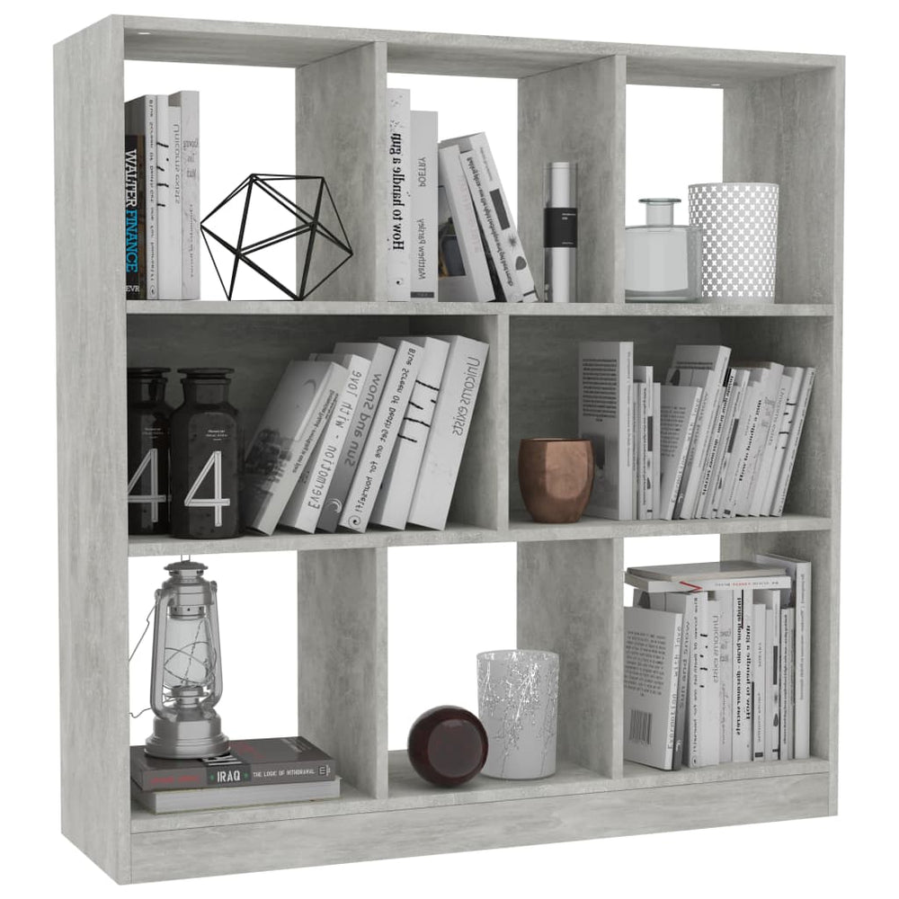 Boekenkast 97,5x29,5x100 cm bewerkt hout betongrijs MeubelReus