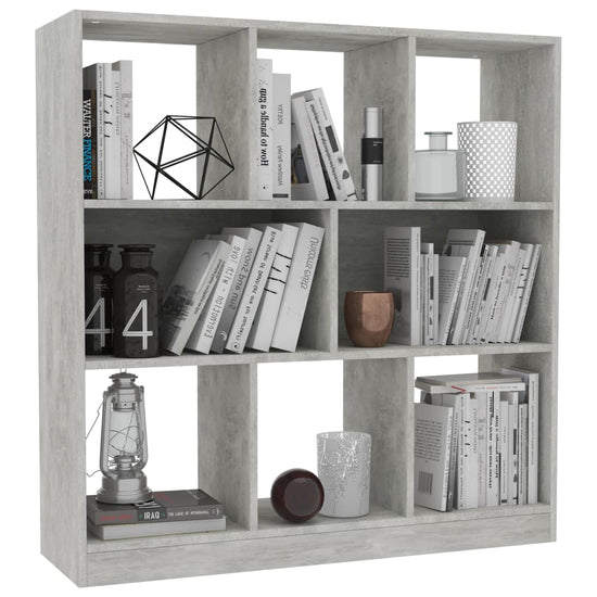 Boekenkast 97,5x29,5x100 cm bewerkt hout betongrijs MeubelReus