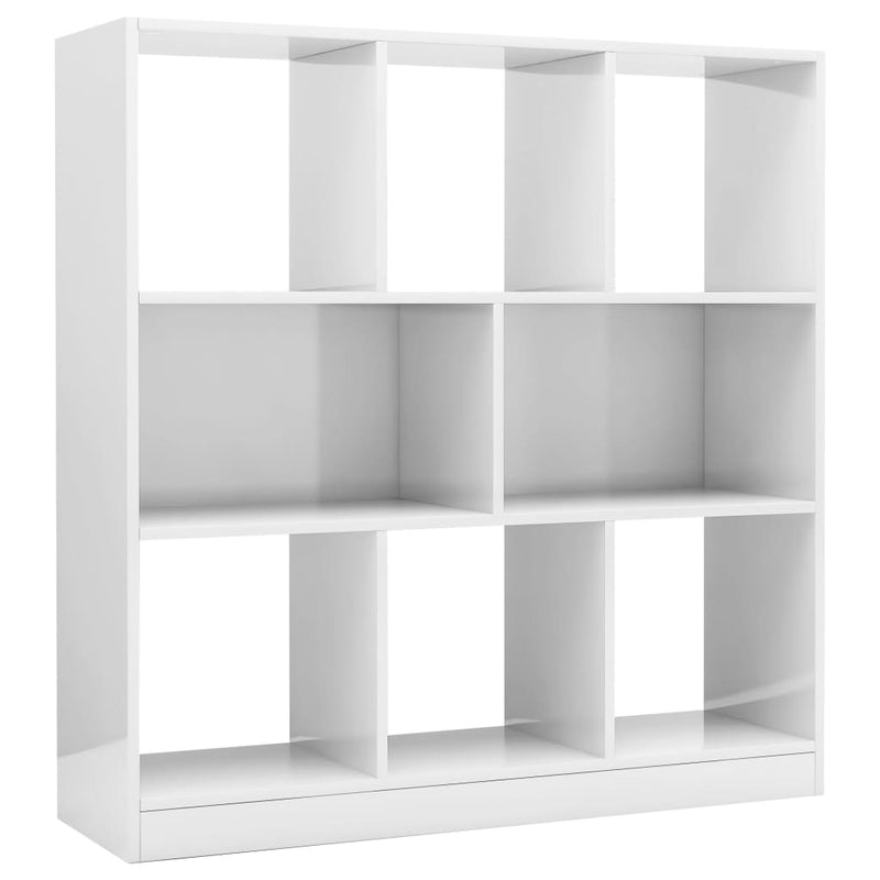 Boekenkast 97,5x29,5x100 cm spaanplaat hoogglans wit MeubelReus