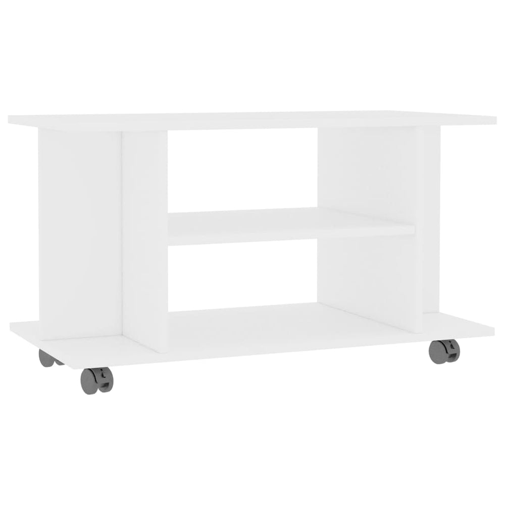 Tv-meubel met wieltjes 80x40x40 cm spaanplaat wit MeubelReus