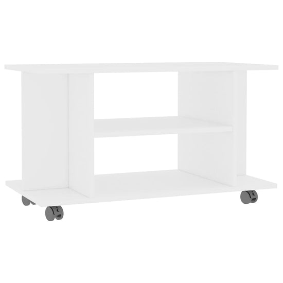 Tv-meubel met wieltjes 80x40x40 cm spaanplaat wit MeubelReus