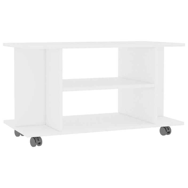 Tv-meubel met wieltjes 80x40x40 cm spaanplaat wit MeubelReus