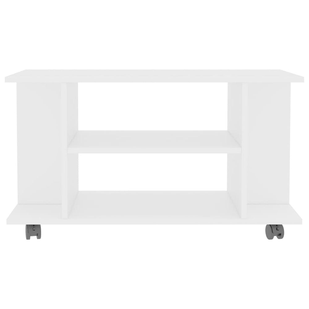 Tv-meubel met wieltjes 80x40x40 cm spaanplaat wit MeubelReus