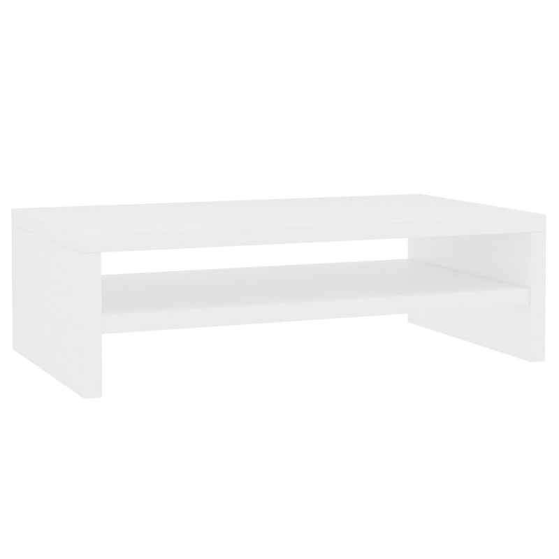 Monitorstandaard 42x24x13 cm bewerkt hout wit MeubelReus
