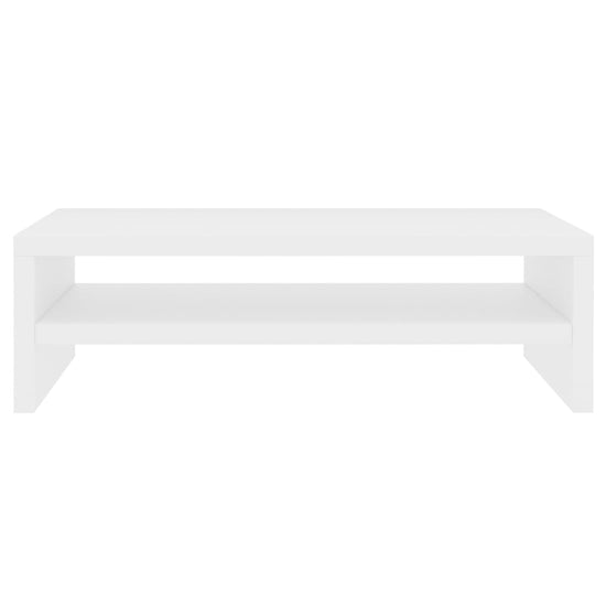 Monitorstandaard 42x24x13 cm bewerkt hout wit MeubelReus