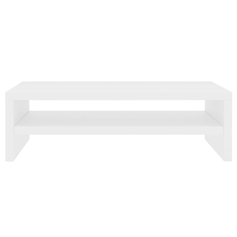 Monitorstandaard 42x24x13 cm bewerkt hout wit MeubelReus