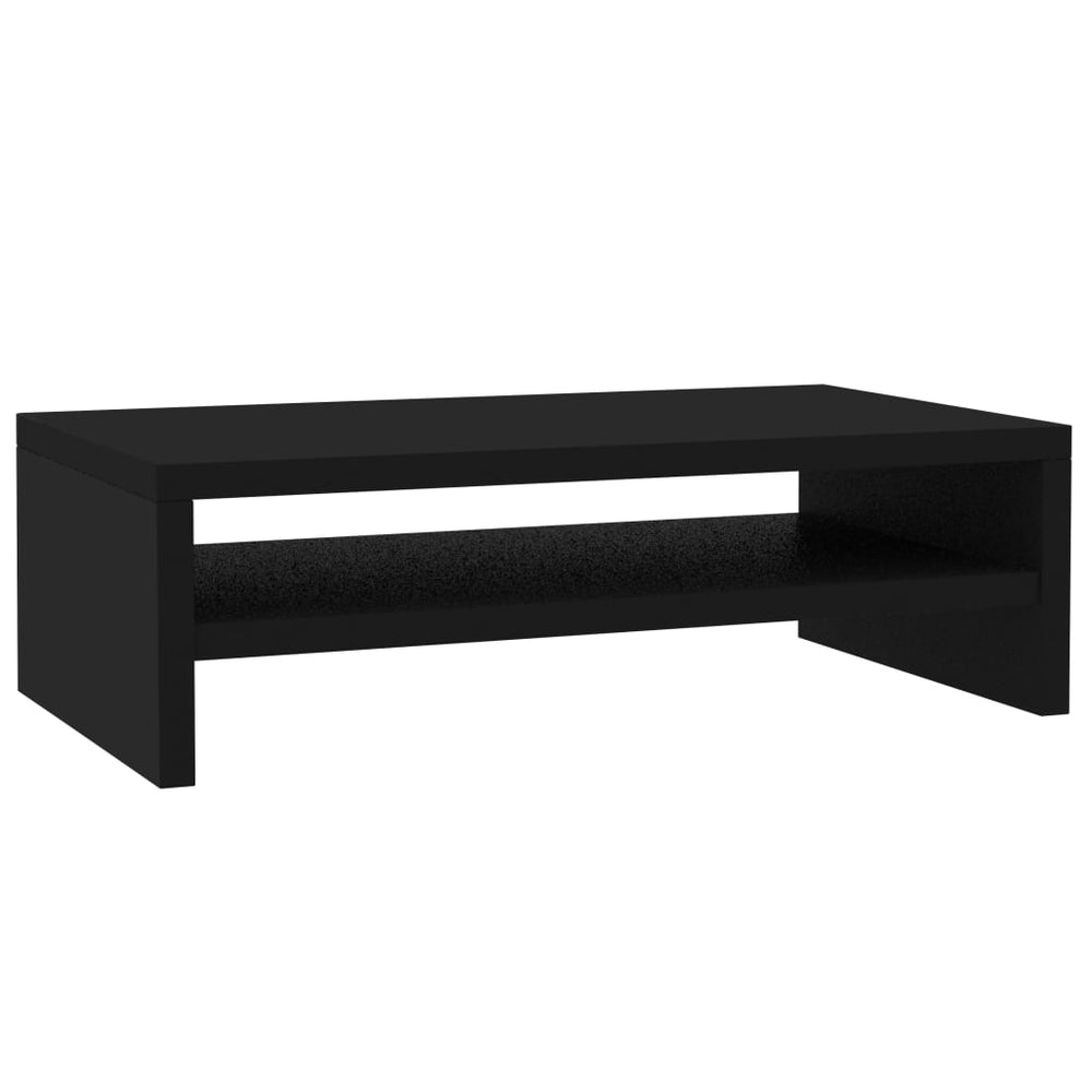 Monitorstandaard 42x24x13 cm bewerkt hout zwart MeubelReus