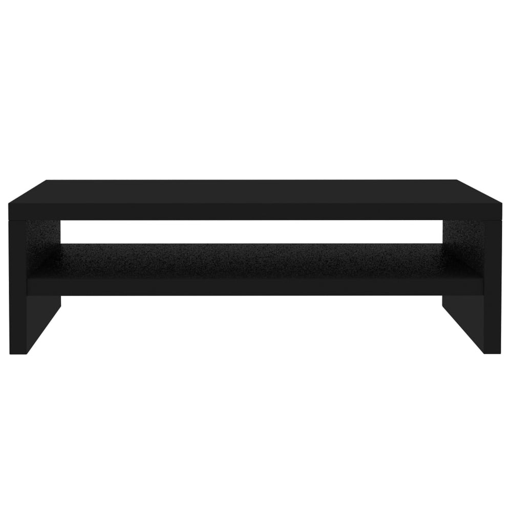 Monitorstandaard 42x24x13 cm bewerkt hout zwart MeubelReus