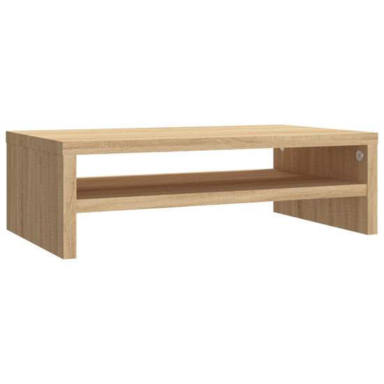 Monitorstandaard 42x24x13 cm bewerkt hout sonoma eikenkleurig MeubelReus