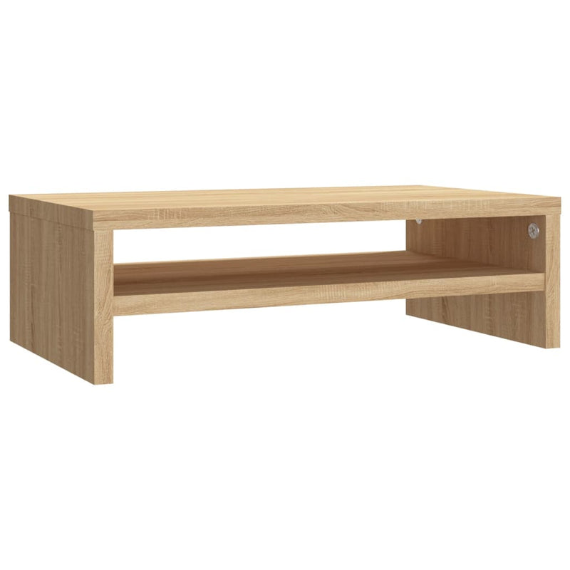 Monitorstandaard 42x24x13 cm bewerkt hout sonoma eikenkleurig MeubelReus