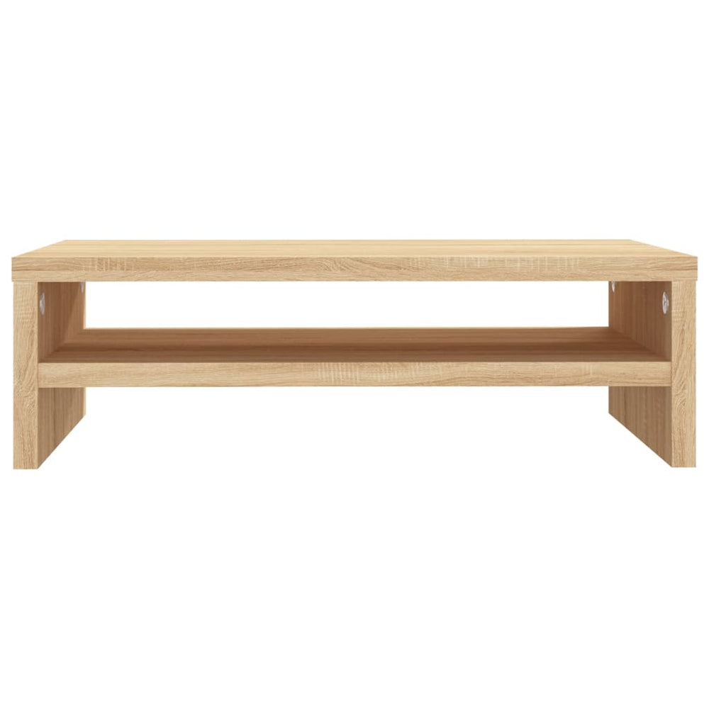 Monitorstandaard 42x24x13 cm bewerkt hout sonoma eikenkleurig MeubelReus