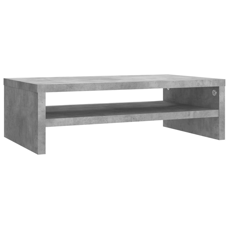 Monitorstandaard 42x24x13 cm spaanplaat betongrijs MeubelReus