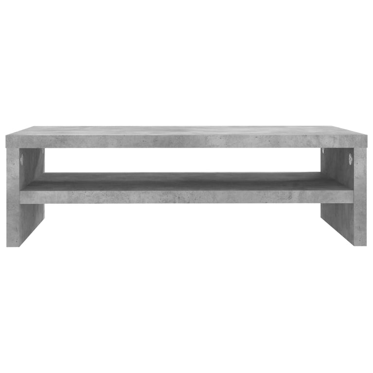 Monitorstandaard 42x24x13 cm spaanplaat betongrijs MeubelReus