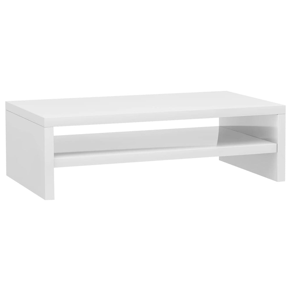 Monitorstandaard 42x24x13 cm bewerkt hout hoogglans wit MeubelReus