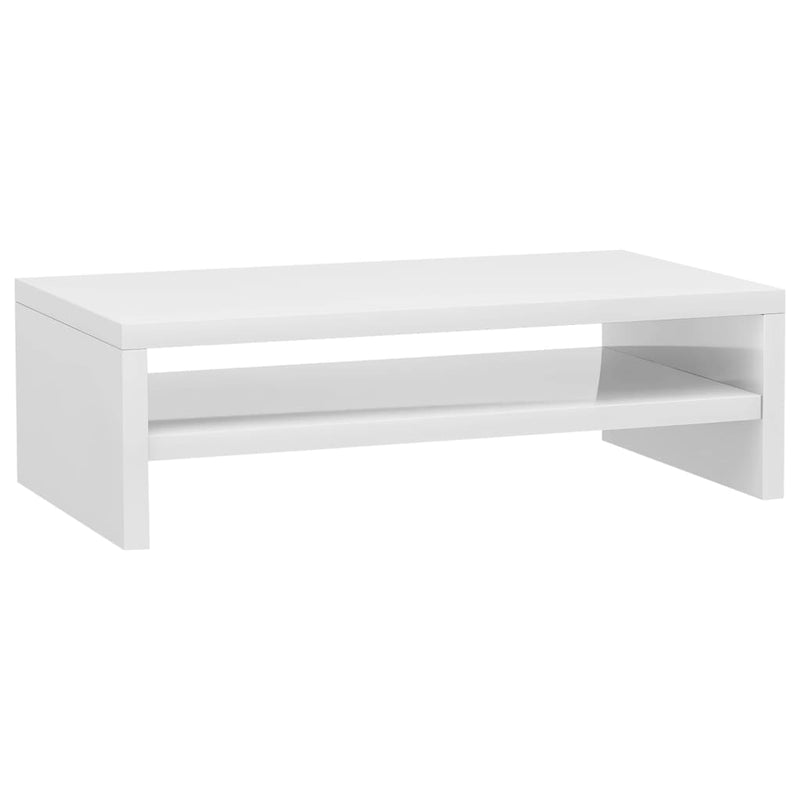 Monitorstandaard 42x24x13 cm bewerkt hout hoogglans wit MeubelReus