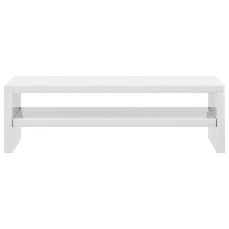 Monitorstandaard 42x24x13 cm bewerkt hout hoogglans wit MeubelReus