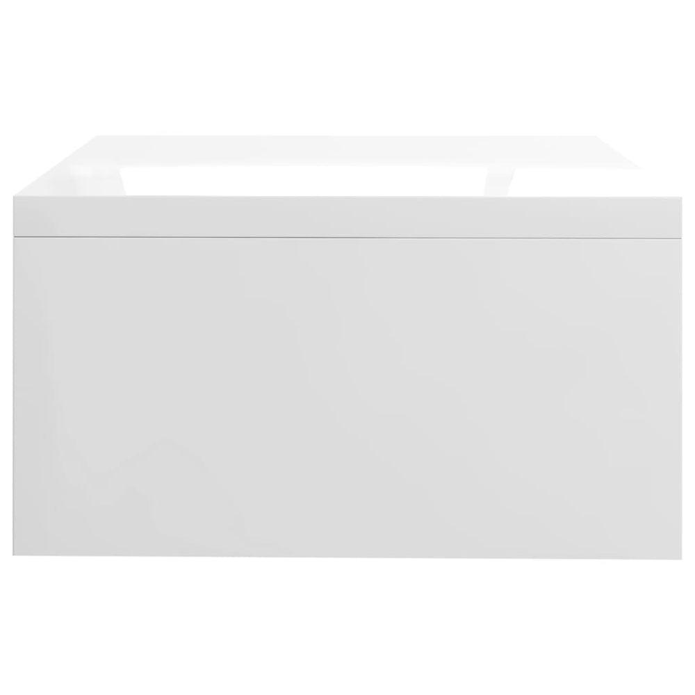 Monitorstandaard 42x24x13 cm bewerkt hout hoogglans wit MeubelReus