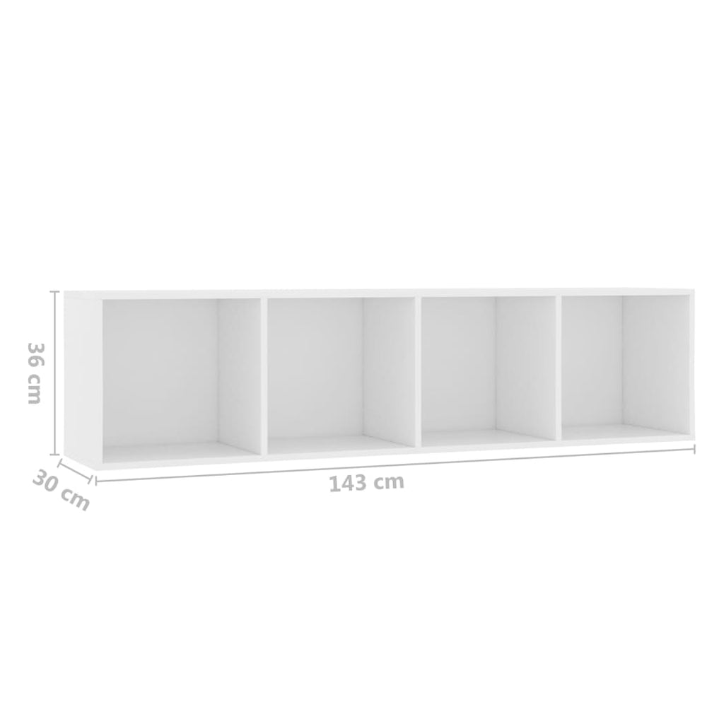 Boekenkast/tv-meubel 143x30x36 cm wit MeubelReus