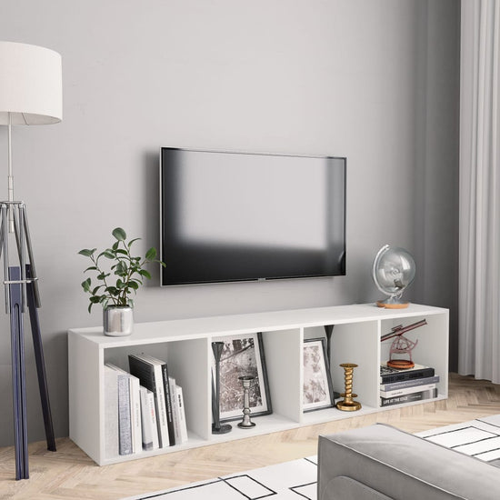 Boekenkast/tv-meubel 143x30x36 cm wit MeubelReus