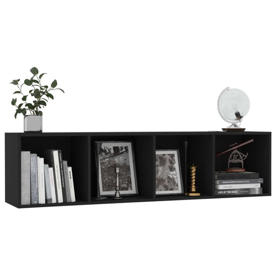 Boekenkast/tv-meubel 143x30x36 cm zwart MeubelReus
