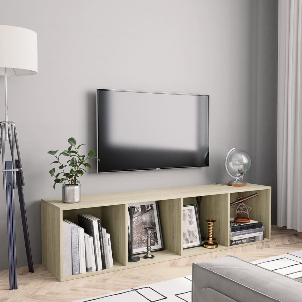 Boekenkast/tv-meubel 143x30x36 cm sonoma eikenkleurig MeubelReus