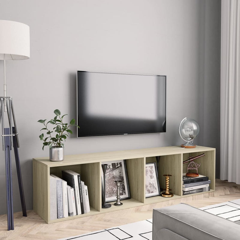 Boekenkast/tv-meubel 143x30x36 cm sonoma eikenkleurig MeubelReus