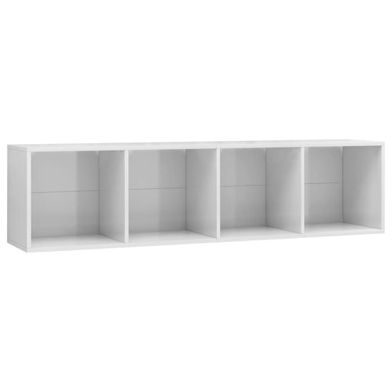 Boekenkast/tv-meubel 143x30x36 cm hoogglans wit MeubelReus