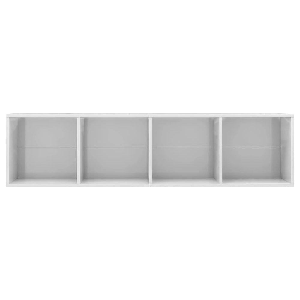 Boekenkast/tv-meubel 143x30x36 cm hoogglans wit MeubelReus