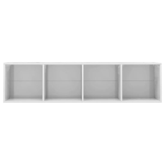 Boekenkast/tv-meubel 143x30x36 cm hoogglans wit MeubelReus