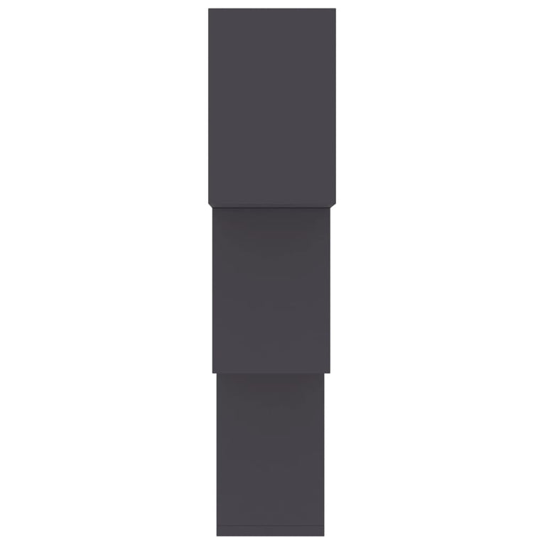 Wandschappen kubus 68x15x68 cm bewerkt hout grijs MeubelReus